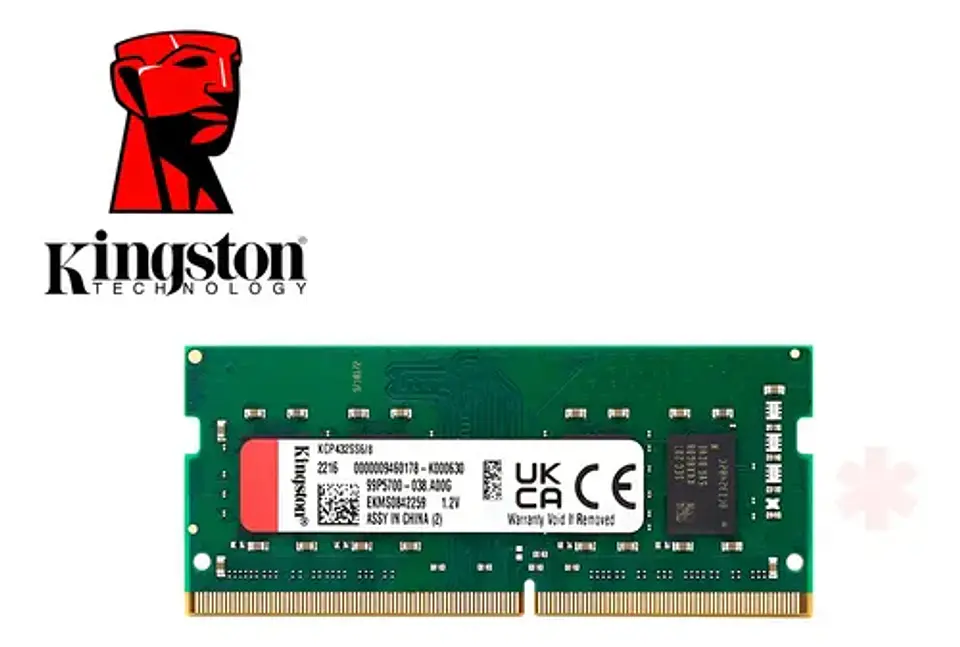 Memoria Ram Color Verde 8gb 1 Kingston Kcp432ss6/8 2