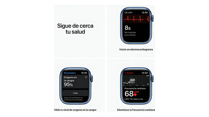 Apple Series 7 Watch (GPS+Cellular) A2475 1.614   41 mm (Incluye: Con red móvil) 6