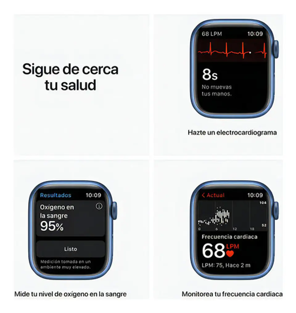 Apple Series 7 Watch (GPS+Cellular) A2475 1.614   41 mm (Incluye: Con red móvil) 6