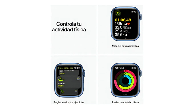 Apple Series 7 Watch (GPS+Cellular) A2475 1.614   41 mm (Incluye: Con red móvil) 7