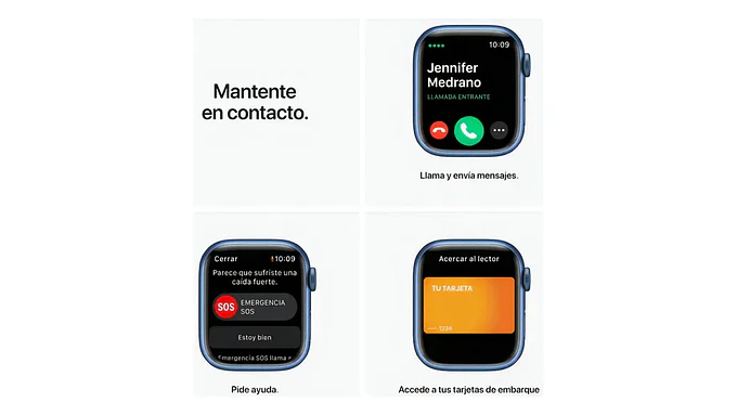 Apple Series 7 Watch (GPS+Cellular) A2475 1.614   41 mm (Incluye: Con red móvil) 8