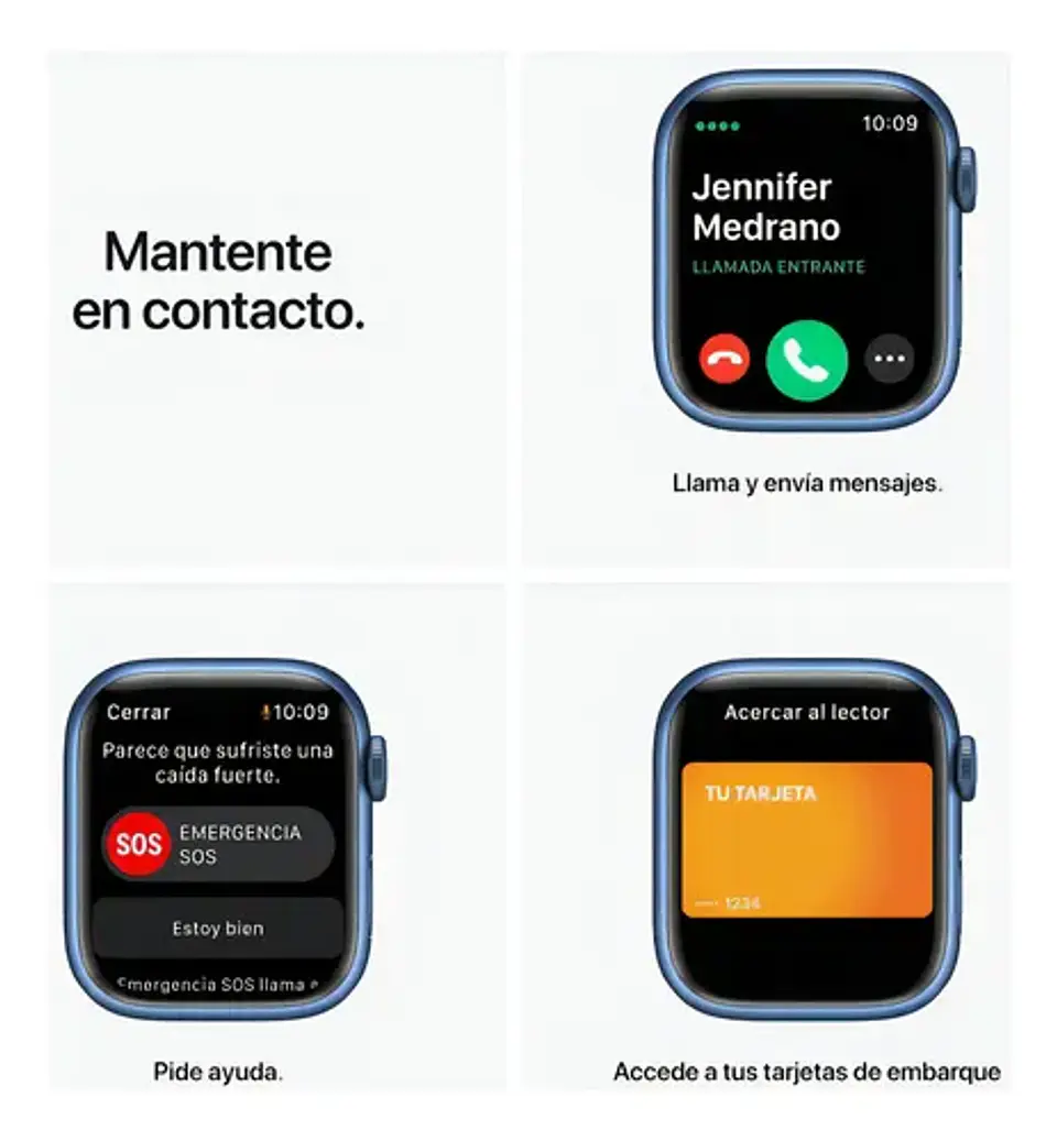 Apple Series 7 Watch (GPS+Cellular) A2475 1.614   41 mm (Incluye: Con red móvil) 8