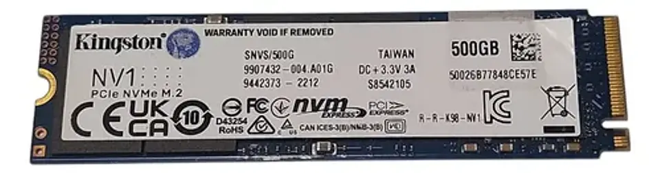 Disco Ssd 500gb M.2 2280 Pcie Oem Kingston Snvs/500g Color Azul 1