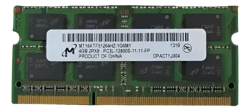 Memoria Ram Crucial DDR3L 4GB 1600Mhz Dimm CT51264BD160B