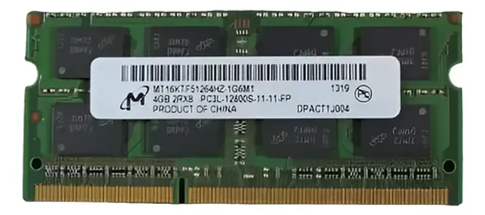 Memoria Ram Notebook Micron 4gb Ddr3l 1600mhz Sodimm Oem 1