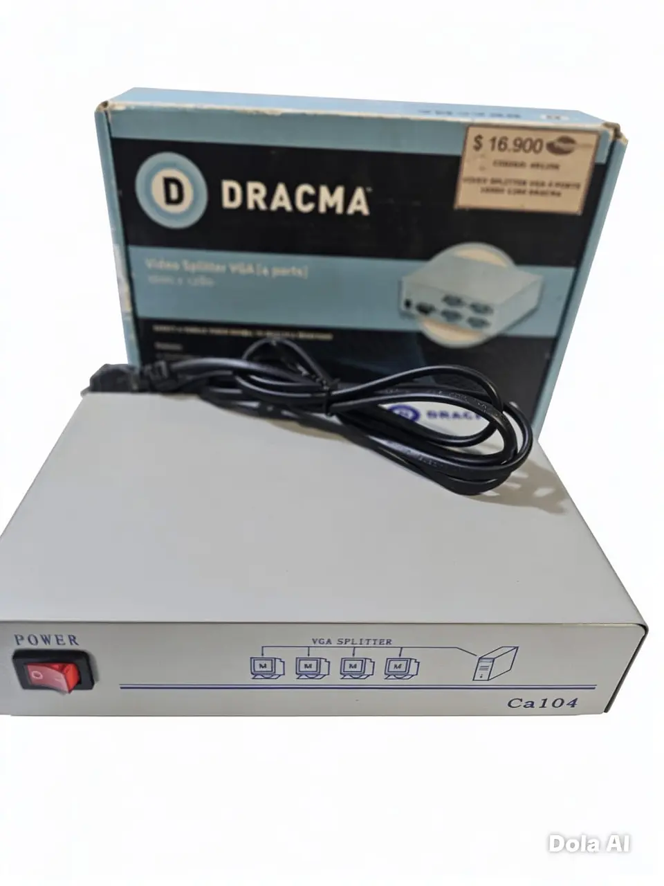 VIDEO SPLITTER VGA 4 PORTS 1600X 1280 DRACMA ( Caja deteriorada ) 2