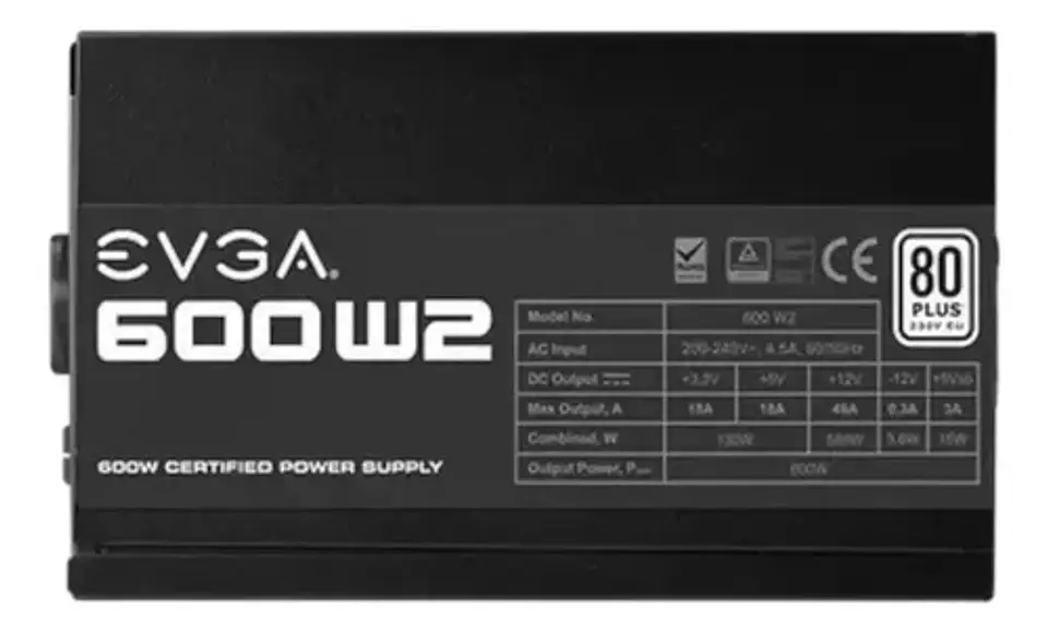 Fuente Gamer Evga W2 600w 80 Plus White 100-w2-0600 Pc 2