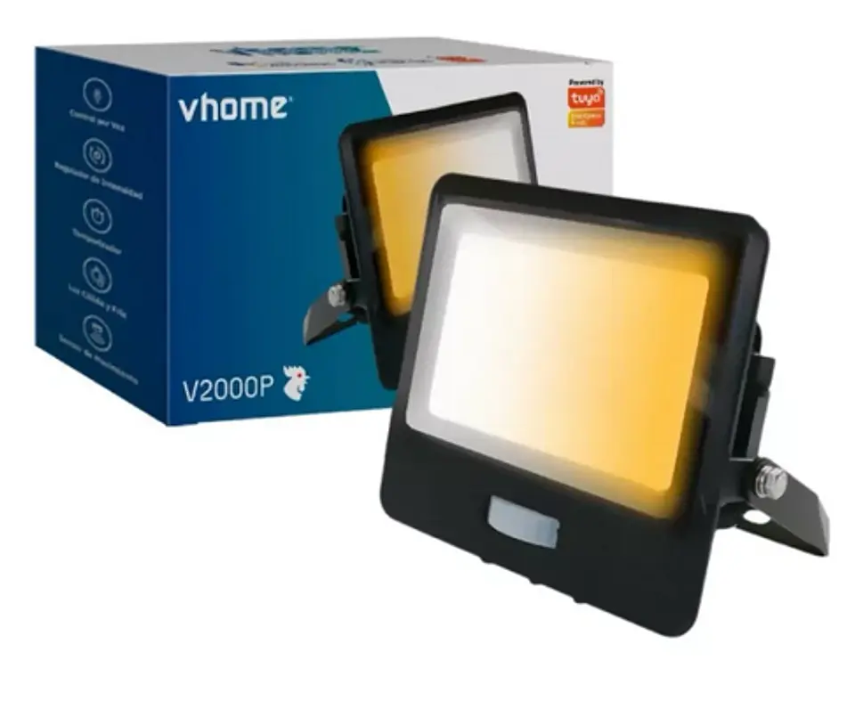 FOCO PROYECTOR VHOME CON SENSOR MOVIMIENTO WIFI V2000P  1