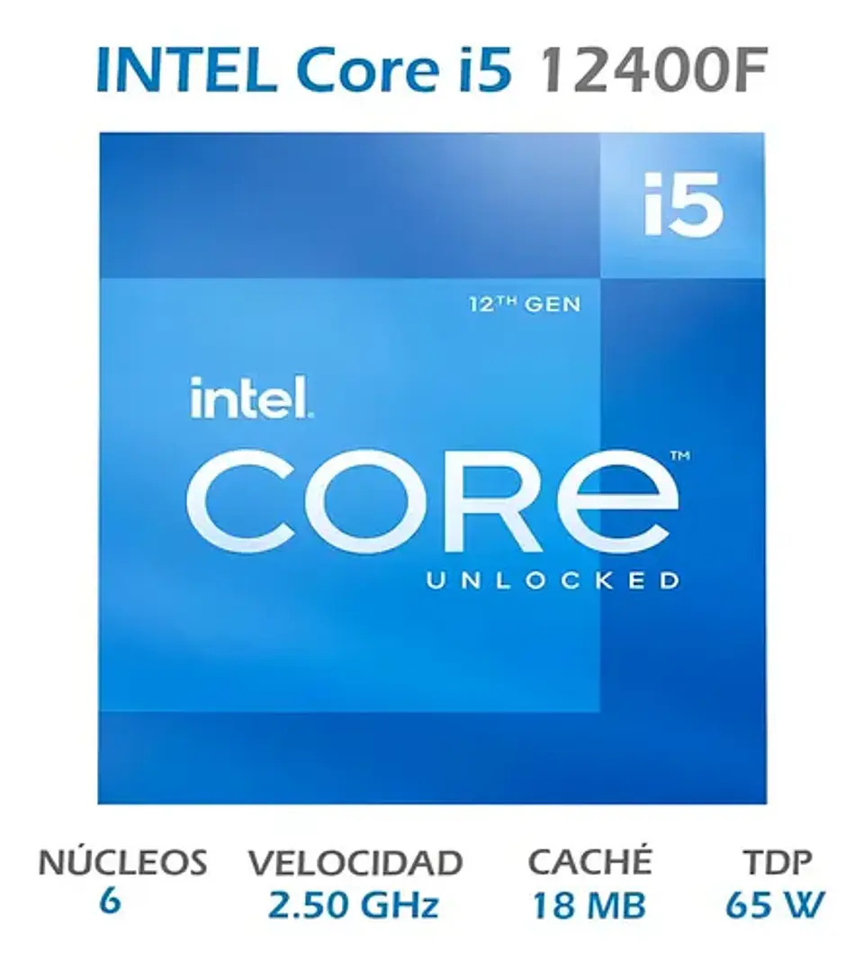 Procesador Intel Core I5-12400f 6 Núcleos 4.4ghz Lga 1700 4