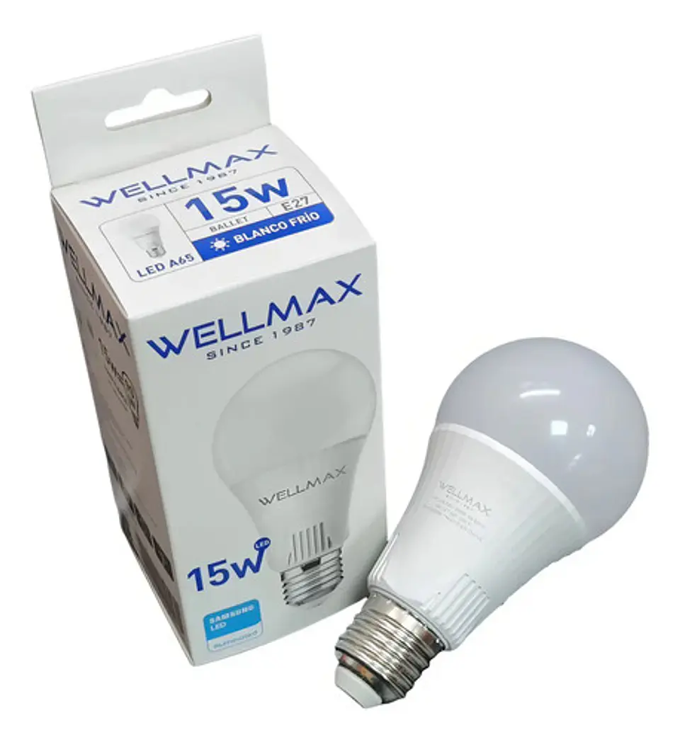 Ampolleta Led Wellmax 15w E27 Blanco Frío 1350 Lúmenes Alta 1