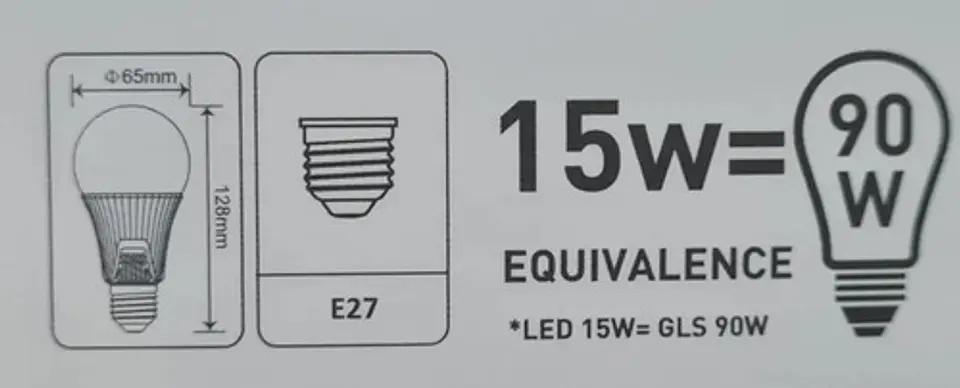 Ampolleta Led Wellmax 15w E27 Blanco Frío 1350 Lúmenes Alta 3
