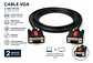 Cable Vga 2 Metros Conectores Gold Monitor Proyector - Miniatura 2