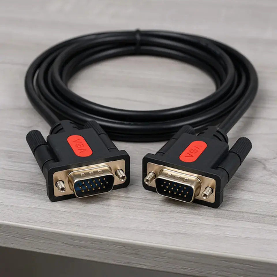 Cable Vga 2 Metros Conectores Gold Monitor Proyector 3