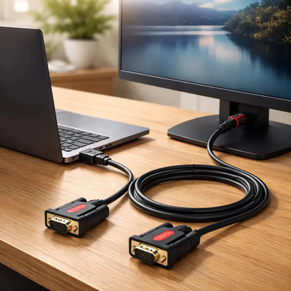 Cable Vga 2 Metros Conectores Gold Monitor Proyector 4