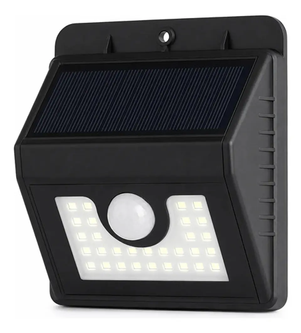 Luz Solar Led 30 Con Sensor De Movimiento 350 Lumenes Negro 1