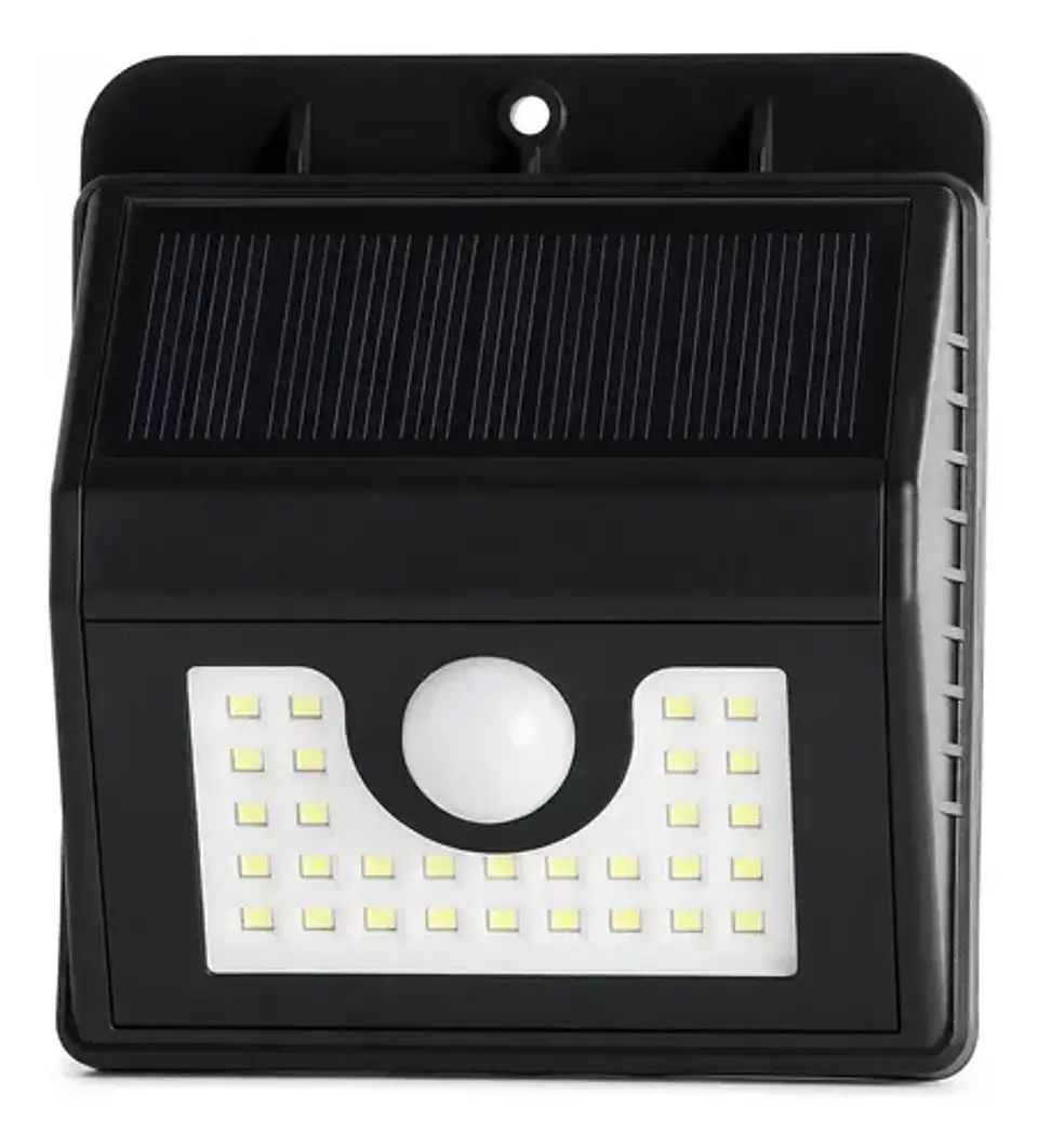 Luz Solar Led 30 Con Sensor De Movimiento 350 Lumenes Negro 2