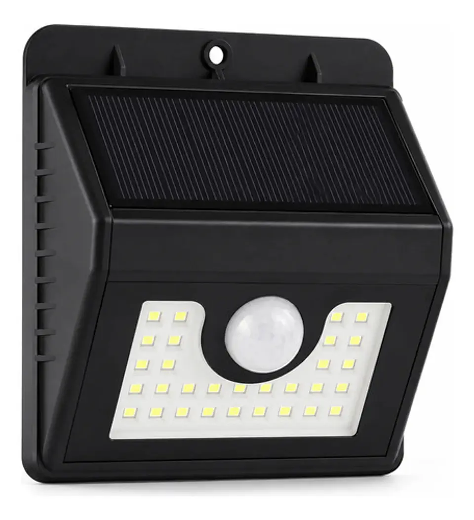 Luz Solar Led 30 Con Sensor De Movimiento 350 Lumenes Negro 3