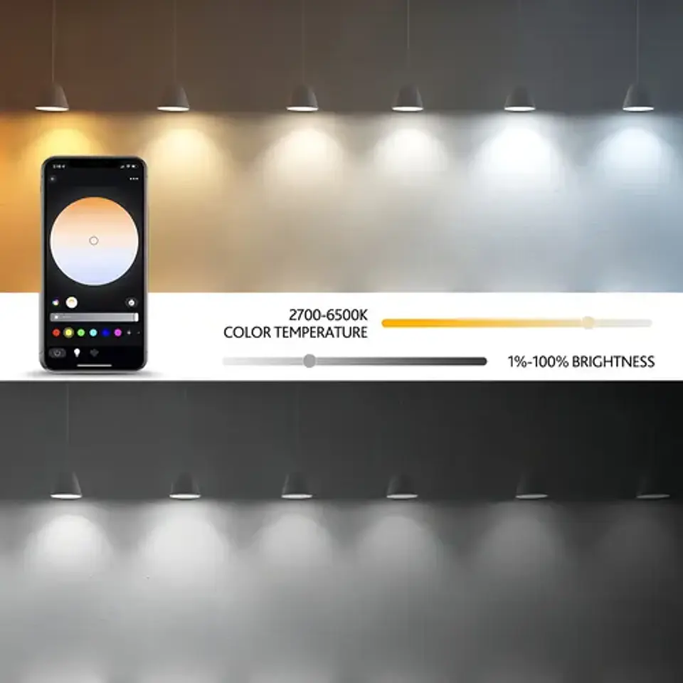 Ampolleta Inteligente Led Wifi Bluetooth App Rgb 10w 1pcs Multicolor 8