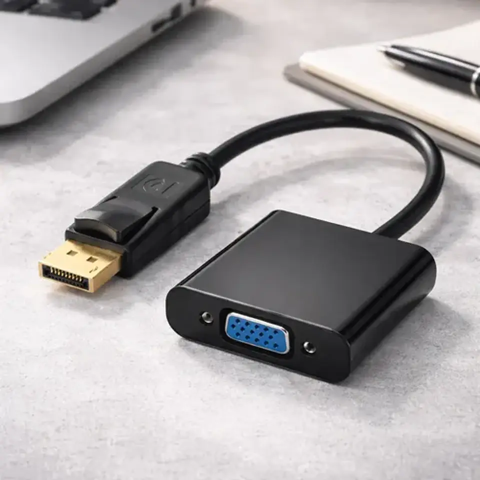 Adaptador Display Port Dp (macho)  Vga (hembra) 1080p 2