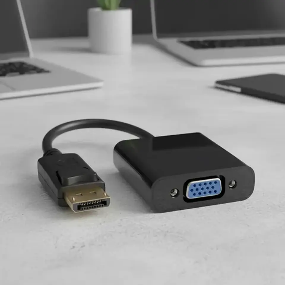 Adaptador Display Port Dp (macho)  Vga (hembra) 1080p 3