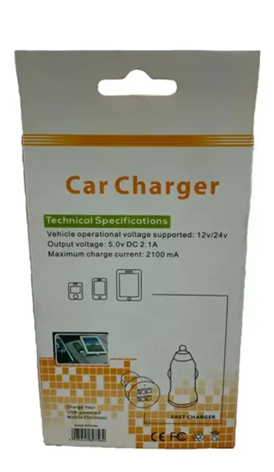 Cargador Para Auto Usb Doble 12 Volt Usb 1.1 A Y Usb 2.1 A 2