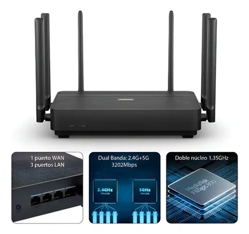 Xiaomi Router Ax3200 Eu Wifi6 2.4/5g 3200mbps Mesh 1
