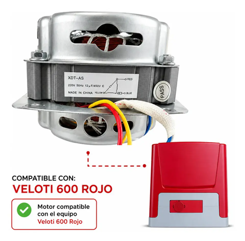 Motor Nuevo Veloti 600 Rojo Repuesto Original 3