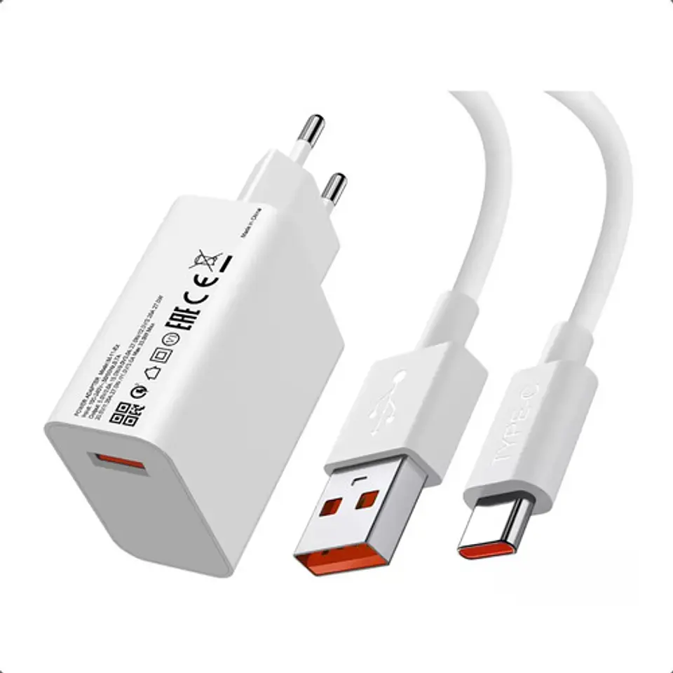 Cargador Xiaomi 33w Charging Turbo Combo Type-a Con Cable 1