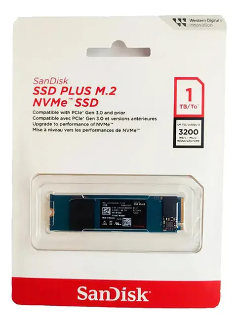 Sandisk Ssd Plus M.2 Nvme De 1 Tb Sdssda3n-1t00-g26 Pcie Gen