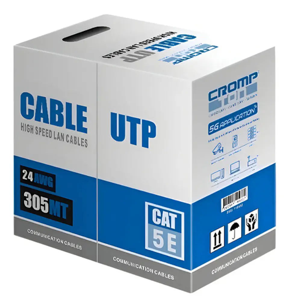 Caja Cable Utp Crompton Cat5e 305 Mts 2x24awg 1