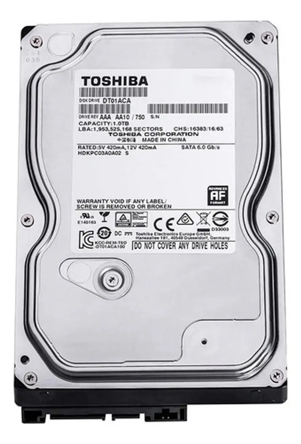 Disco Duro Interno Toshiba Dt01aca100 1tb Plateado 1