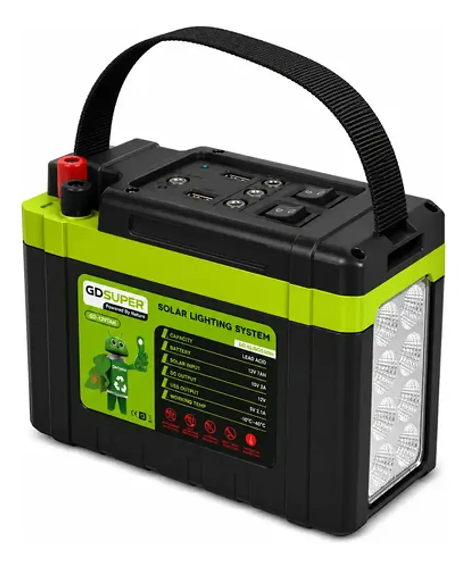 Estación De Energía Solar 84wh Recargable 2 Usb Linterna Led 4