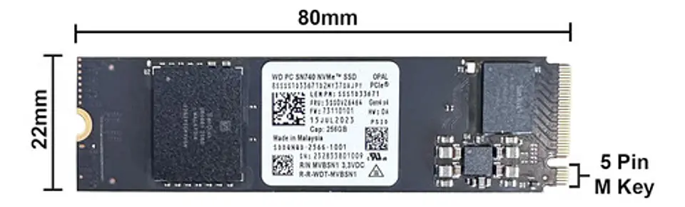 Disco Ssd Sn740 256gb M.2 Pcie Nvme 2280 Gen4 Oem 4