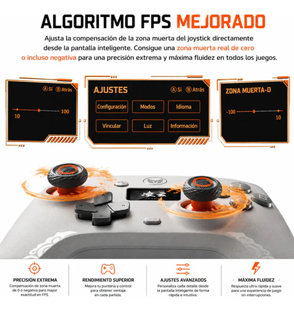 Control Gamer Inalámbrico Lcd 1000hz Pc Switch Android Ios 2