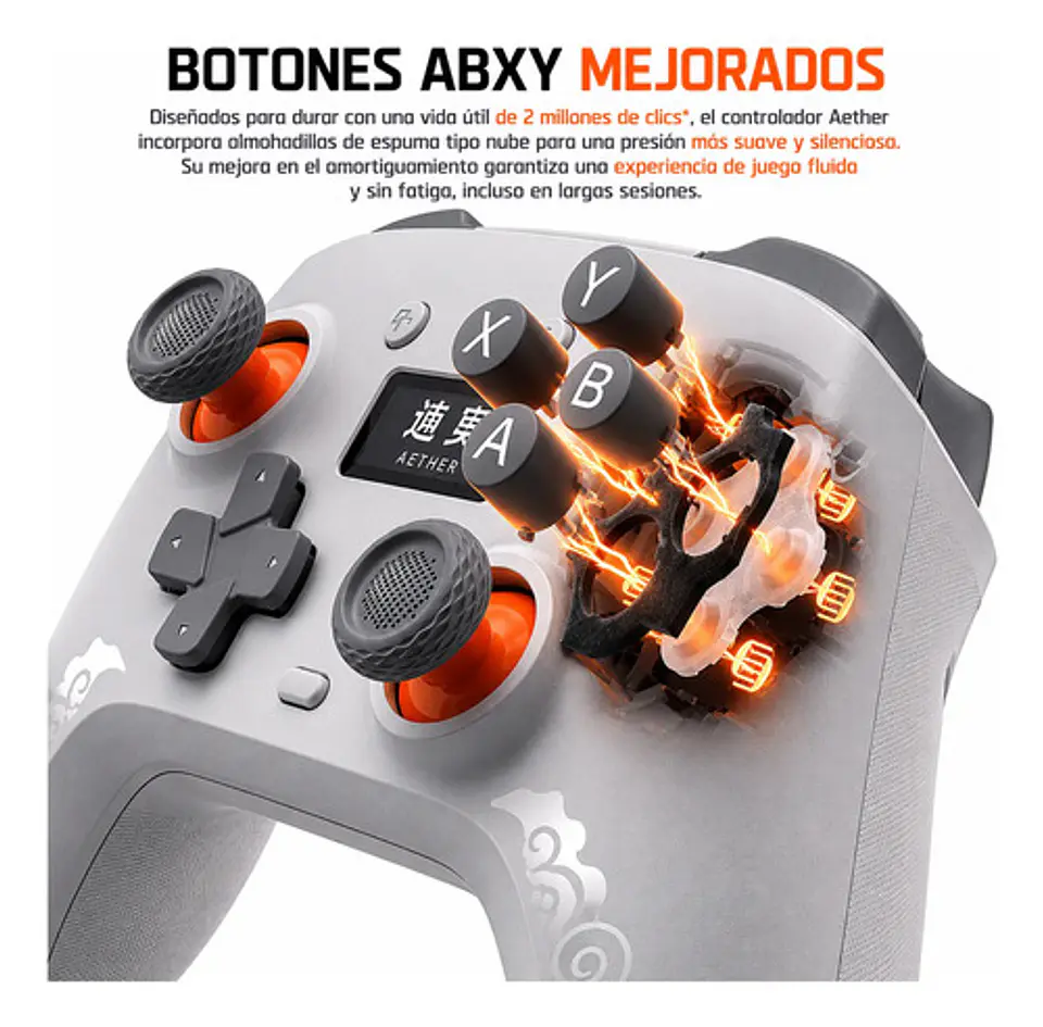Control Gamer Inalámbrico Lcd 1000hz Pc Switch Android Ios 5