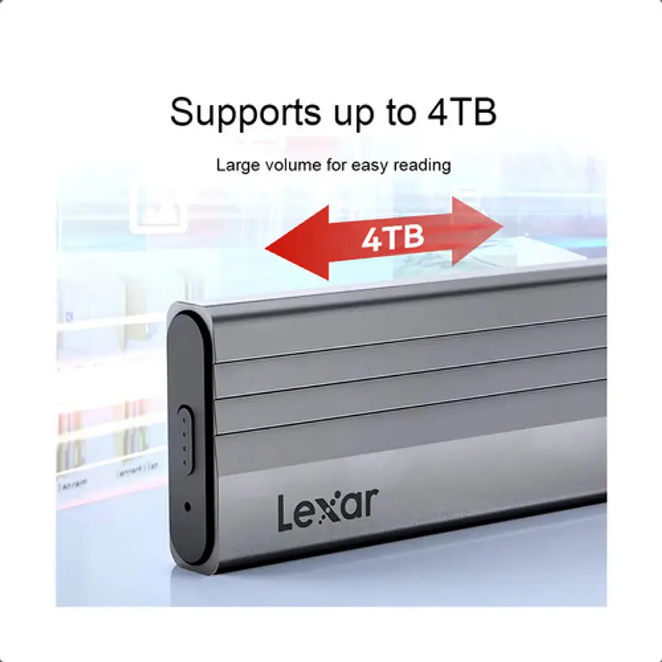 Cofre Case Lexar Usb-c Ssd M.2 Nvme Usb-3.2 Aluminio 10gbs 5