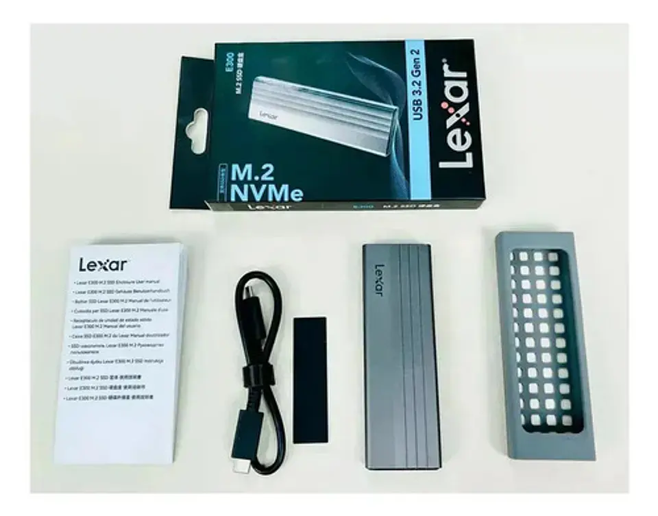Cofre Case Lexar Usb-c Ssd M.2 Nvme Usb-3.2 Aluminio 10gbs 9