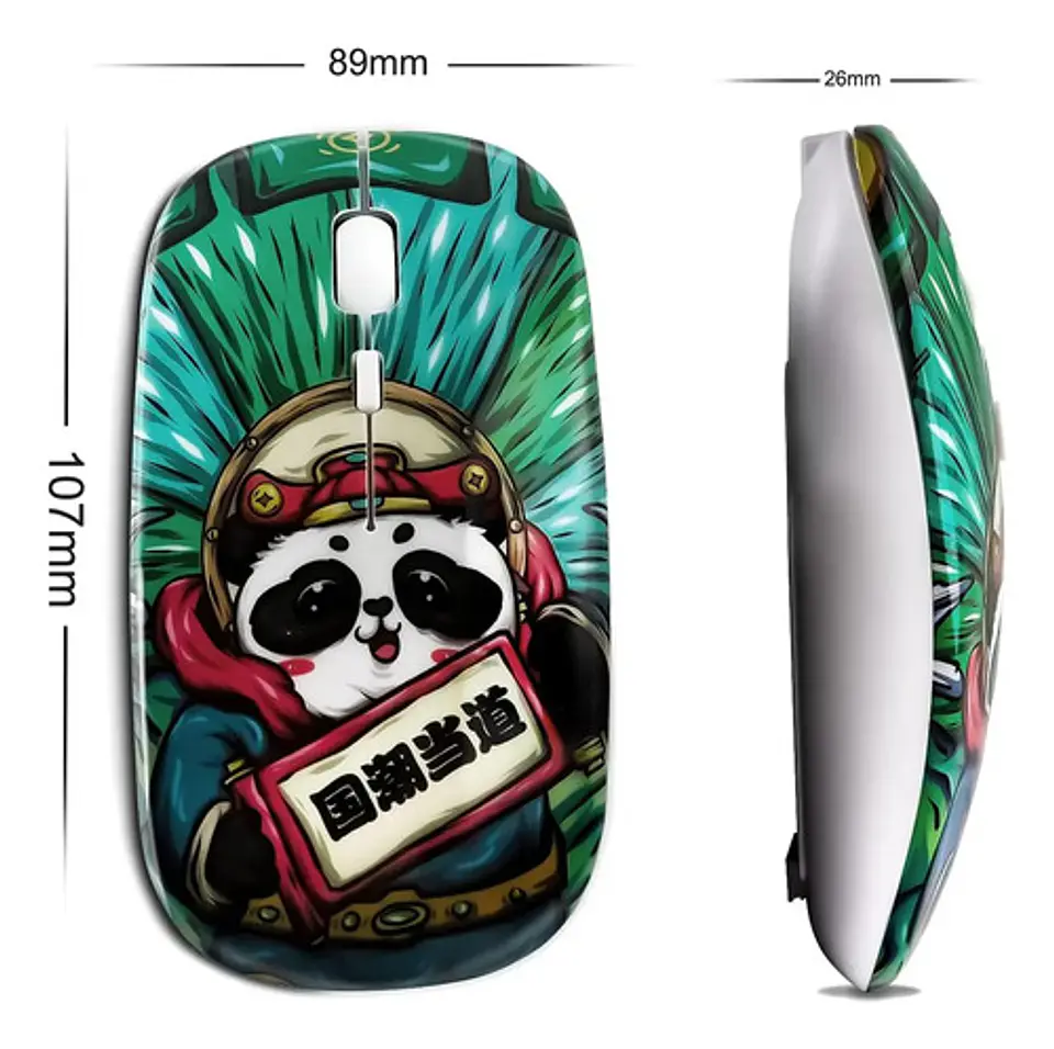 Mouse Inalámbrico Otaku Cheesy Munch Recargable Y Silencioso 2