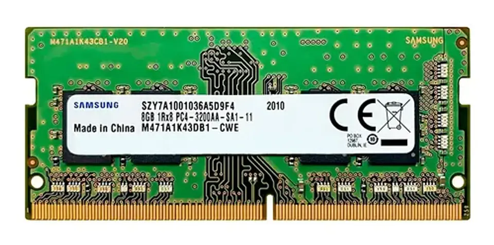 Memoria RAM color verde 8GB 1x8GB Samsung M471A1K43DB1-CWE 1
