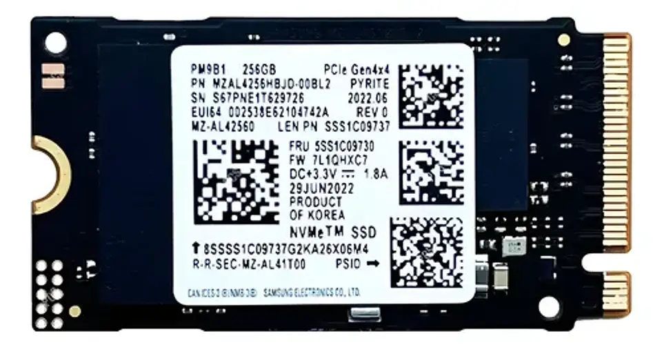 Disco Ssd M.2 Samsung Pm9b1 256gb Nvme Pcie 4.0 X4 2242 2