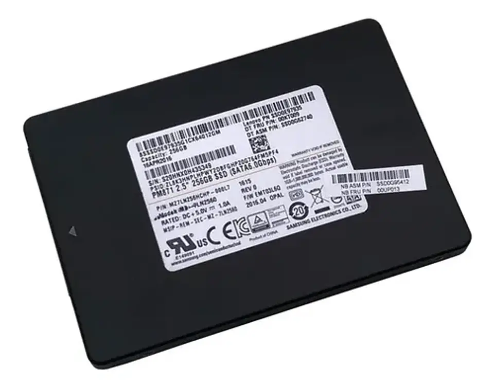 Ssd Samsung Pm871 256gb Sata Iii 2.5  Oem Mz7ln256hchp-000l7 2