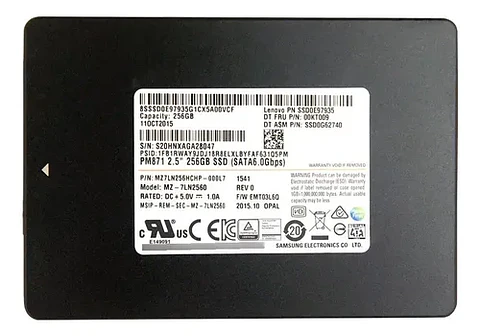 Ssd Samsung Pm881 256gb Sata Iii 2.5  Oem Mz-7lh256a (Reacondicionado)