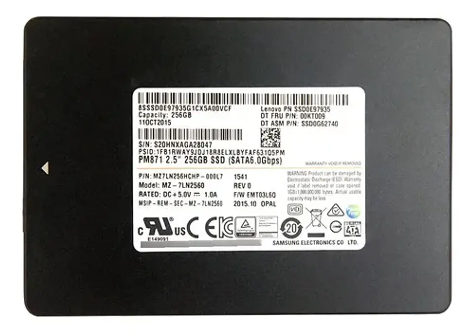 Ssd Samsung Pm881 256gb Sata Iii 2.5  Oem Mz-7lh256a (Reacondicionado) 1
