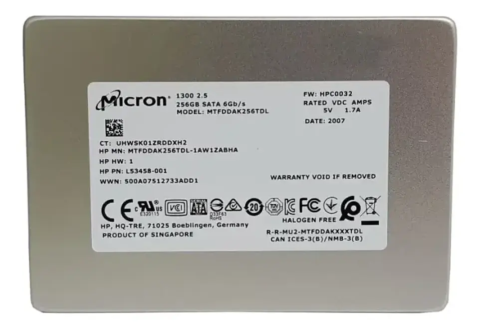 Ssd Micron 1300 256gb Sata Iii 2.5  Oem Mtfddak256tdl 2