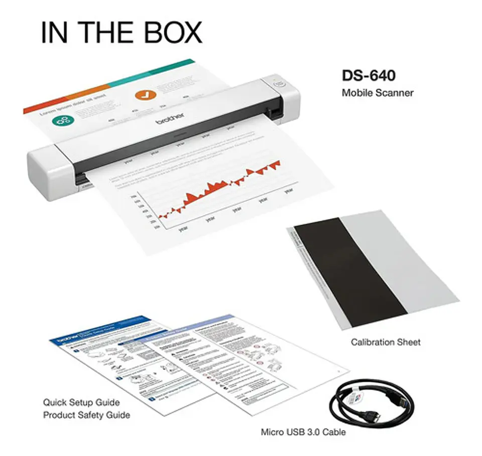 Escaner Brother Ds-640 Portátil Usb 3.0 16 Ppm 600 Dpi 7