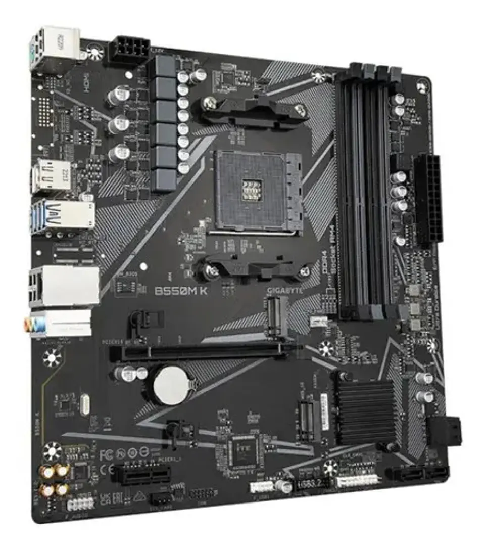 Placa Madre Gigabyte B550mk Ddr4 Am4 Formato Micro Atx Color 2