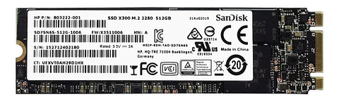 Disco Ssd Sandisk X300 512gb M.2 Sata Iii 2280 Oem