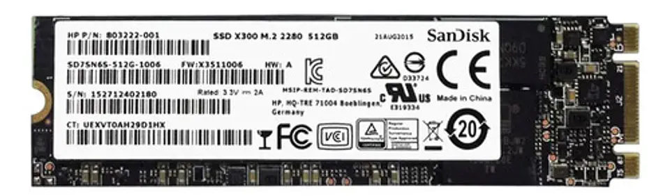 Disco Ssd Sandisk X300 512gb M.2 Sata Iii 2280 Oem 1