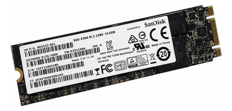 Disco Ssd Sandisk X300 512gb M.2 Sata Iii 2280 Oem 2