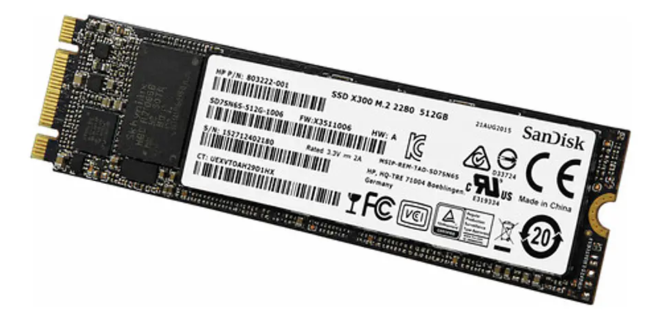 Disco Ssd Sandisk X300 512gb M.2 Sata Iii 2280 Oem 3